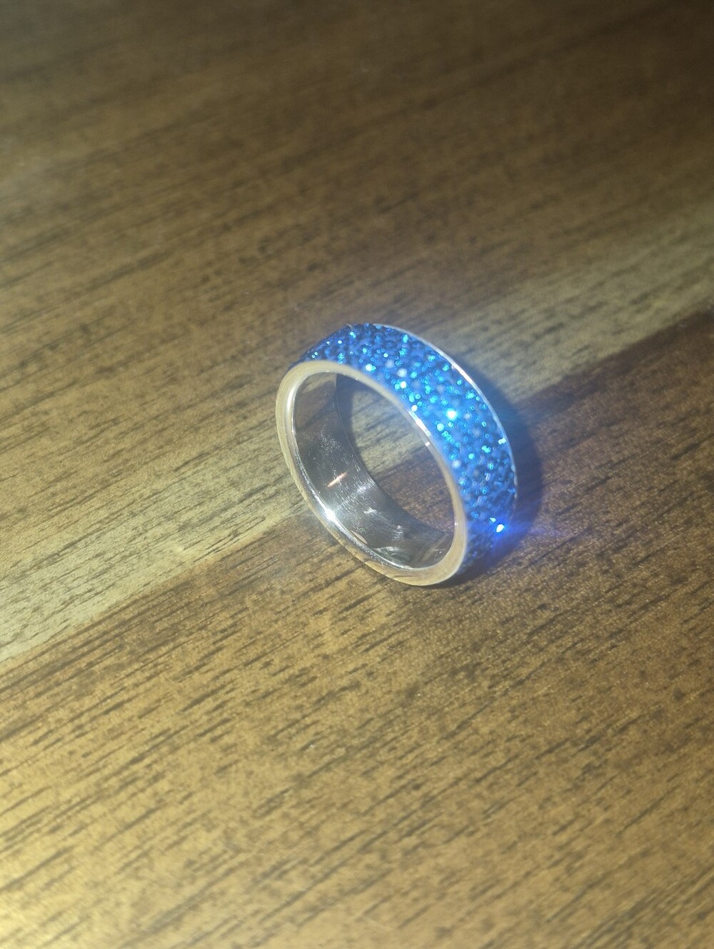 SWAROVSKI OCEAN BLUE CRYSTAL 925 RING - Picture 2 of 3